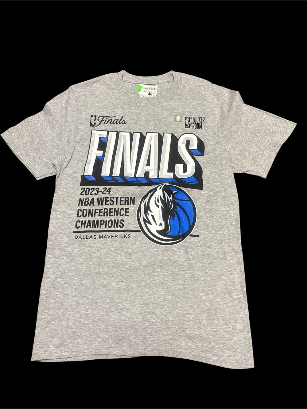 Fanatics Grey Dallas Mavericks Fan Tee with White Print
